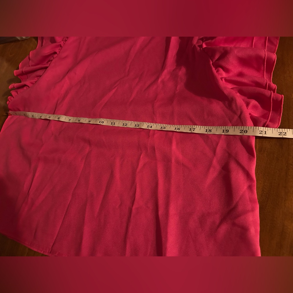 Women’s‎ Large Ruffle sleeve top- Pink Barbiecore - Picture 6 of 8